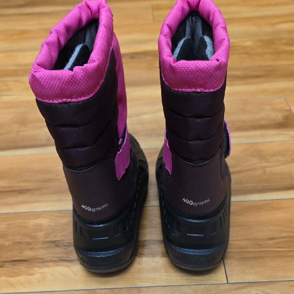Columbia size 12 Kids Powderbug Forty Waterproof  Snowboot Fushia NWOT - Picture 4 of 12